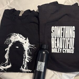 Miley Cyrus Something beautiful t shirt, tote and water bottle bundle